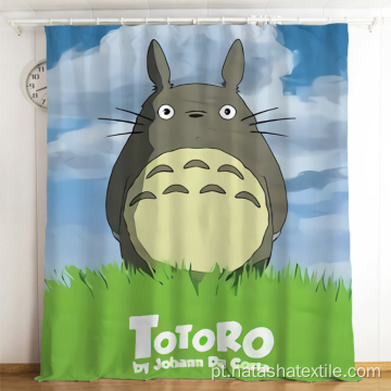 HD Impresso Meu Vizinho Desenho Animado Cortinas Blackout Totoro